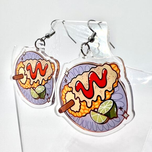 Elote Corn Earrings - Spanish Earrings - Mexican Accessories - Summer Earrings - Picture 5 of 8